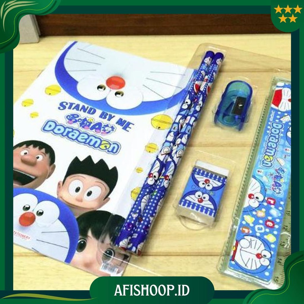 

T&Y Stationery Set 6In1 Free Bag Alat Tulis Anak Sekolah Buku Pulpen Penghapus Pengaris Ori