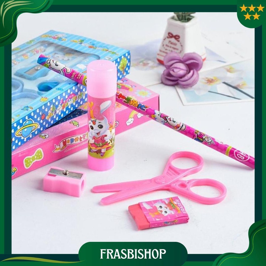 

Set Stationey Paket Alat Tulis 5 In 1 Gunting Pensil Kamila Lem Hapusan Kado Hampers Souvenir Hadiah Lomba Anak Sekolah Promo