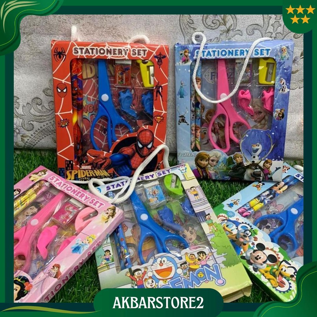 

Pensil Set 8In1 Karakter Stationery Set Alat Tulis Sekolah Pensil Penghapus Gunting Lem Paket Lengkap Peralatan Menulis Anak Hadiah Natal Souvenir Ulang Tahun Promo 4.4