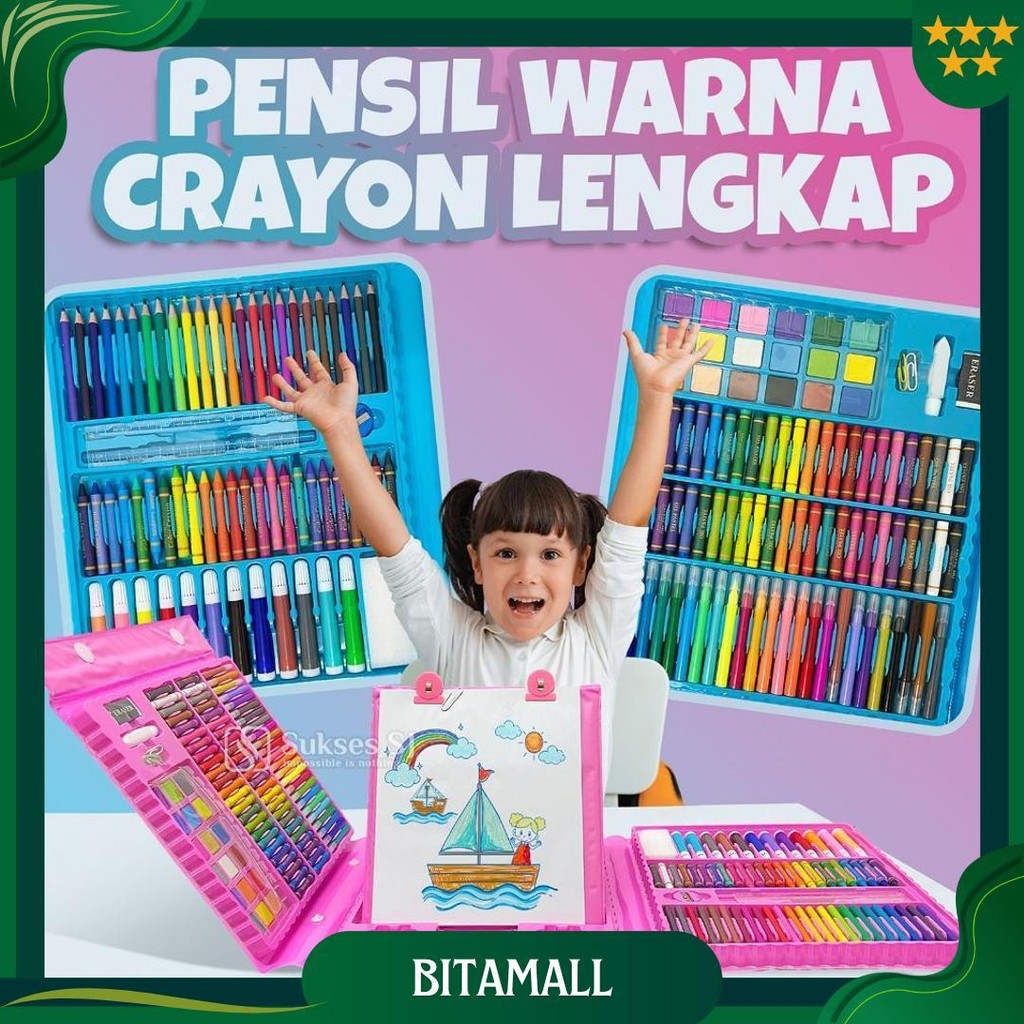 

Crayon Pensil Warna Art Set Pensil Warna Crayon Promo 4.4