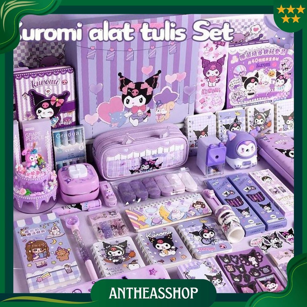 

CodKuromi Kotak Hadiah Mewah Alat Tulis Set Sanrio Tempat Pensil Buku Catatan Hadiah Ulang Tahun Anak Perlengkapan Sekolah Set Alat Tulis Kuromi Ori