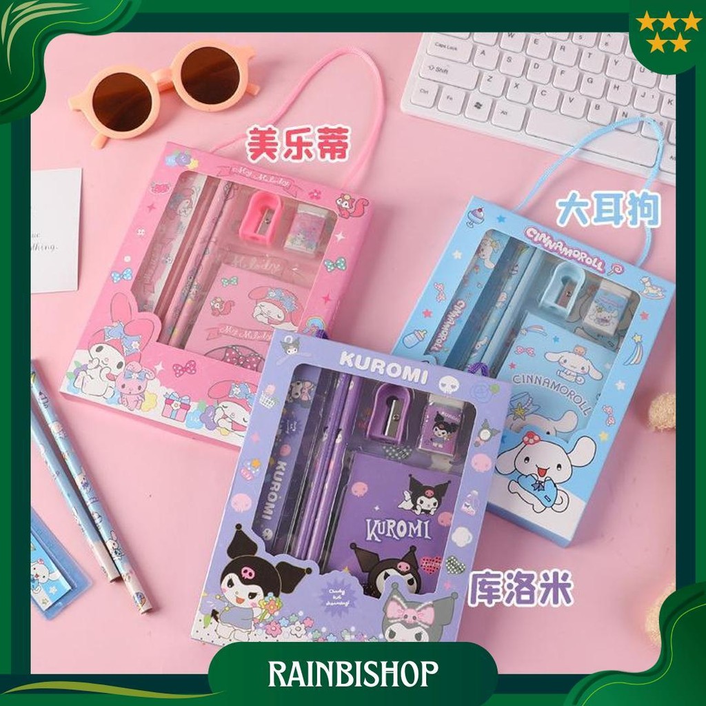 

[Lulukids] Set Peralatan Sekolah Anak Motif Karakter Lucu 6Pcs / Set Pensil Peraut Penghapus Notebook / Kado Paket Alat Tulis Anak Ut-17 Promo Puncak