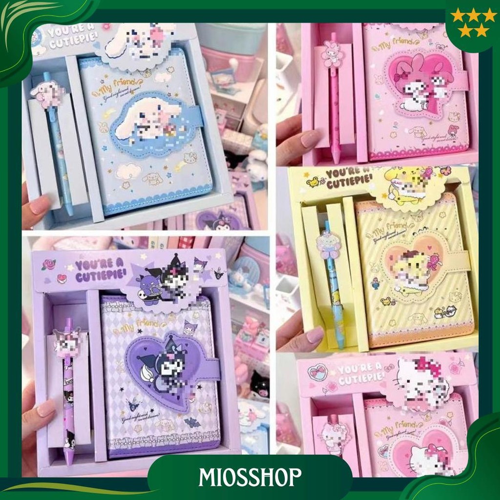 

T&Y Set Stationery 2 In 1 Paket Alat Tulis 2In1 Karakter Kartun Cute Alat Tulis Anak Sekolah Pulpen Notebook Magnet Gratis Ongkir