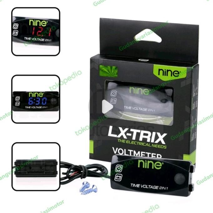 Voltmeter Digital Lx - Trix Nine V2,  Volt Dan Jam