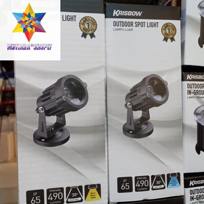 Krisbow outdoor spot light lampu sorot taman outdoor single 7 watt