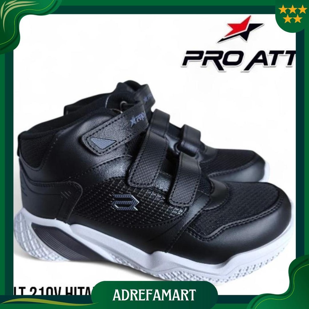 Sepatu Sekolah Pro Att Sepatu Sekolah Anak Sd Tk Paud Sepatu Anak Boot Perekat Tinggi Hitam Putih Hi