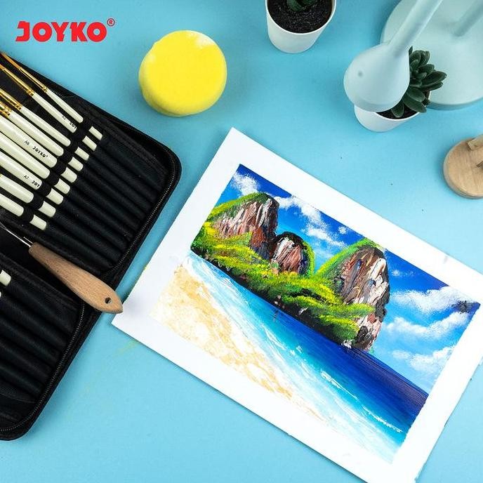 

Joyko Brush Full Set Professional Scalpel Sponge / Set Kuas Lukis Lengkap Brs-12 Original Dan Terpercaya