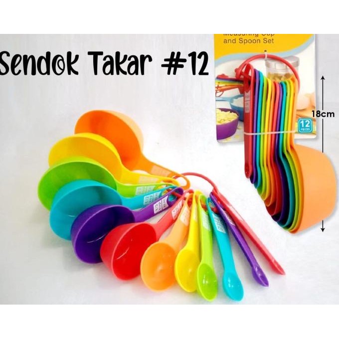 MURAH Sendok Takar Measuring Cup and spoon Set 12