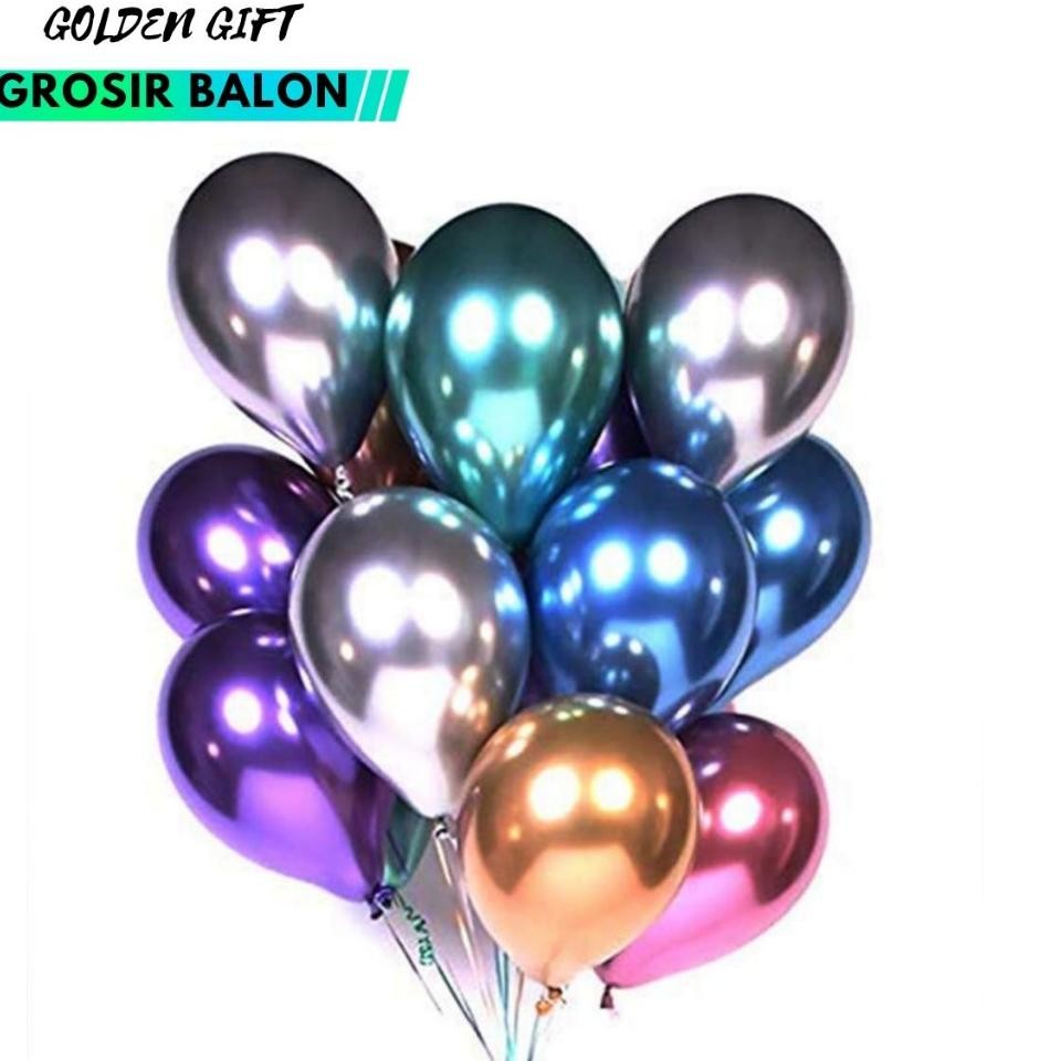 Balon Late Chrome 12 Inch 50 Pc