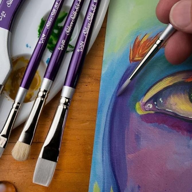 

Set Kuas Lukis Silver Silk 88 Sh 4Pc Stroke Set Original Dan Terpercaya