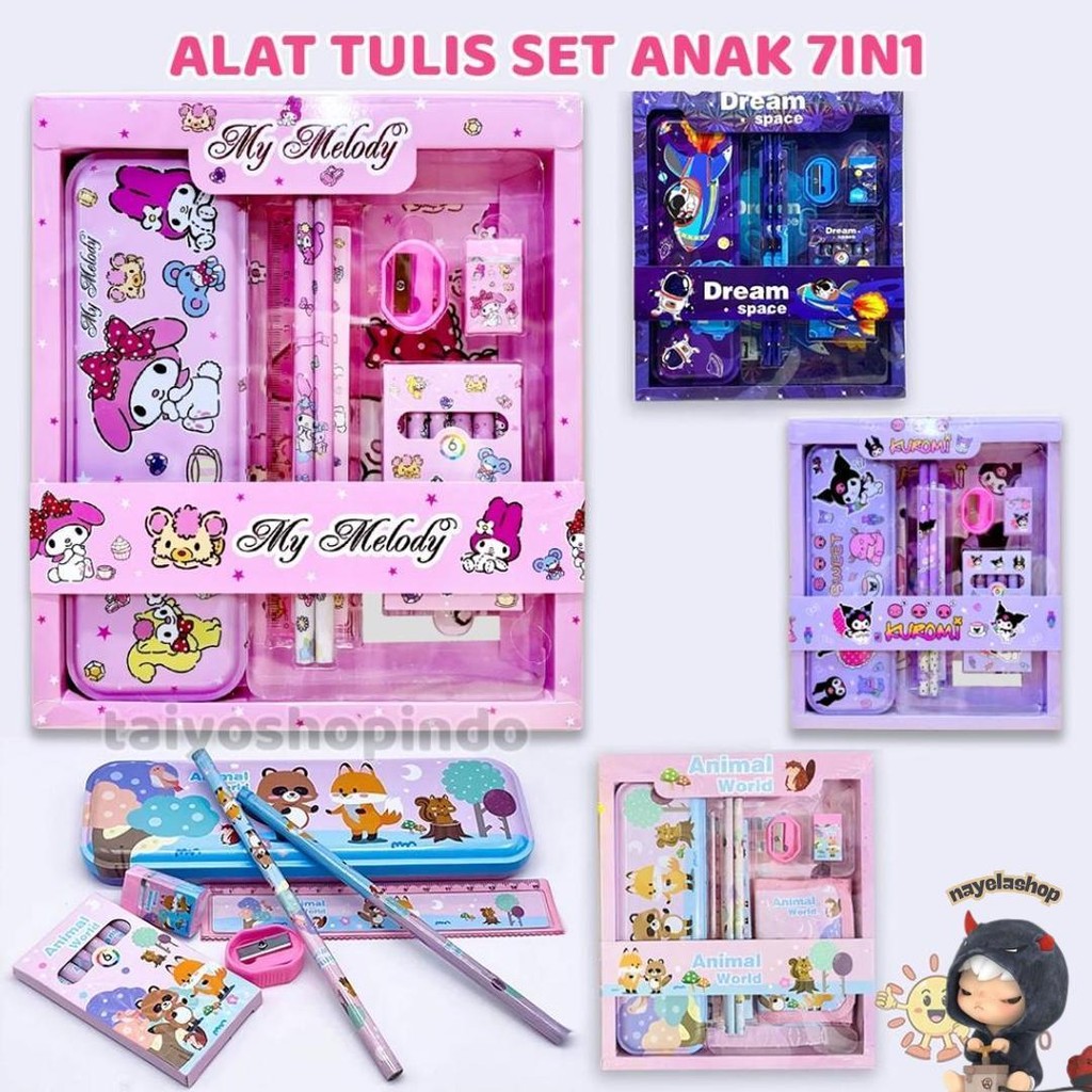 

Taiyo Alat Tulis Set Anak 7In1 Sanrio Karakter Stationery Tempat Kotak Pensil Perlengkapan Sekolah Cod