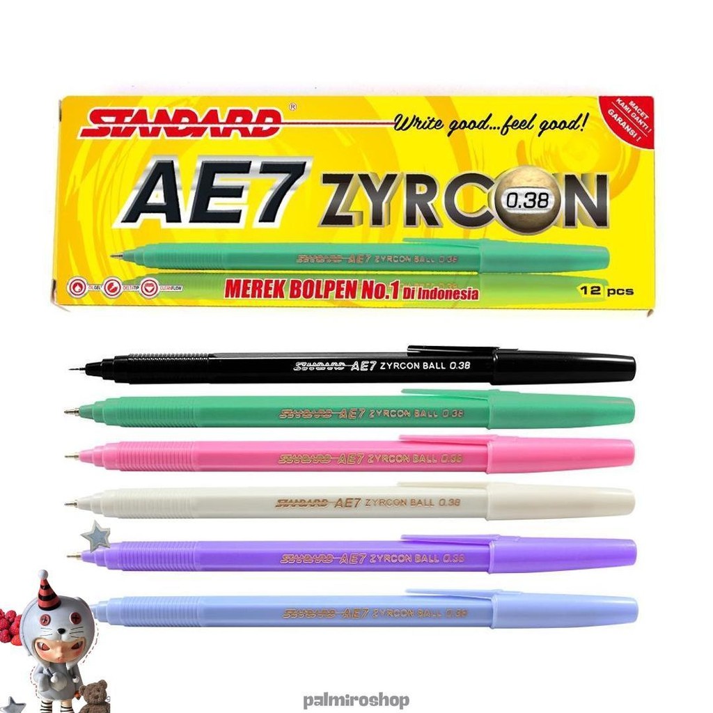 

Pulpen Standard Ae7 Zyrcon Ball 0.38Mm Ballpoint Pen Pena Pulpen Standard / Per Lusin Murah