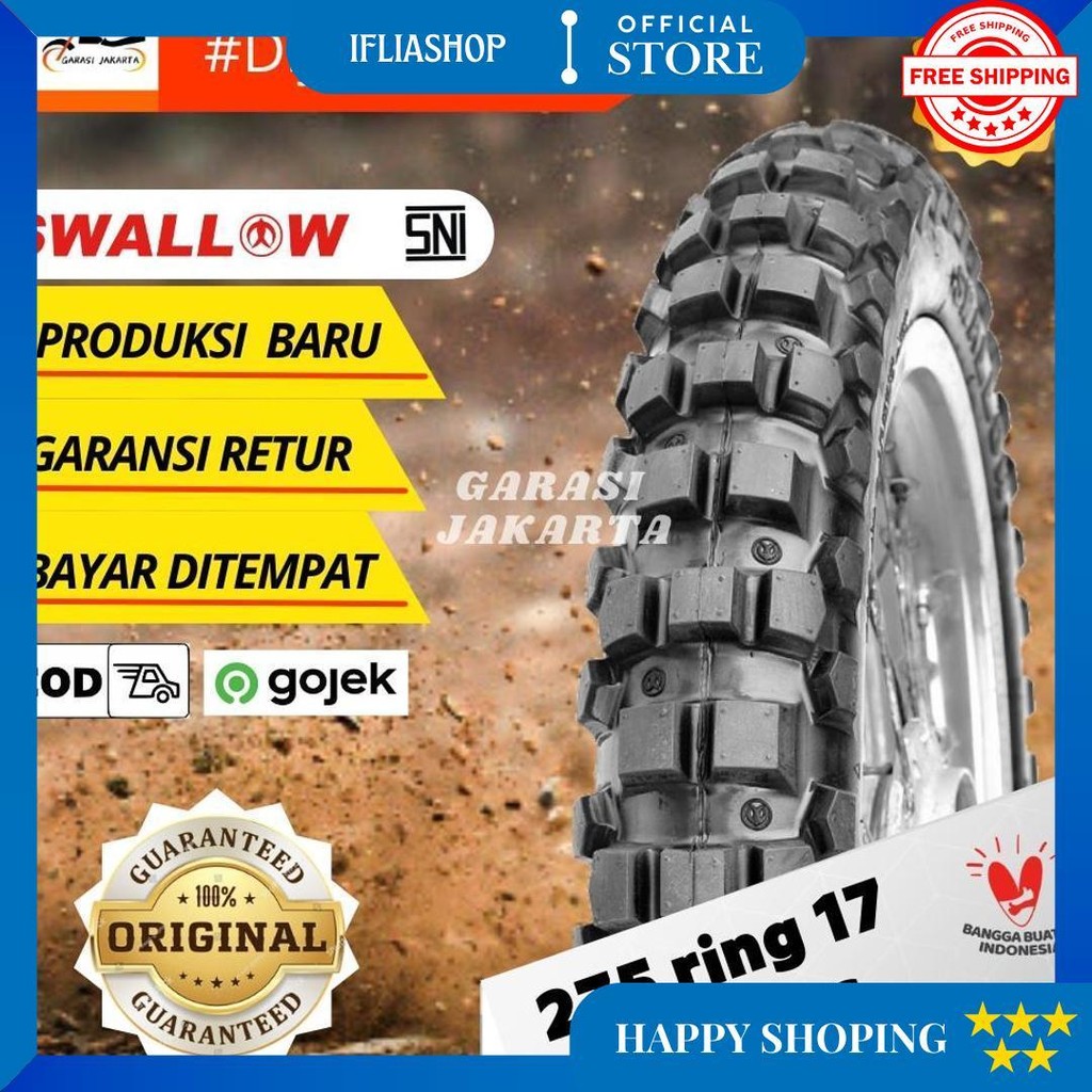 Ban Cross Trail Ring 17 275 Ban Luar Motor Ring 17 275 Ban Swallow Tahu Ring 17 275 Klx Crf Termurah