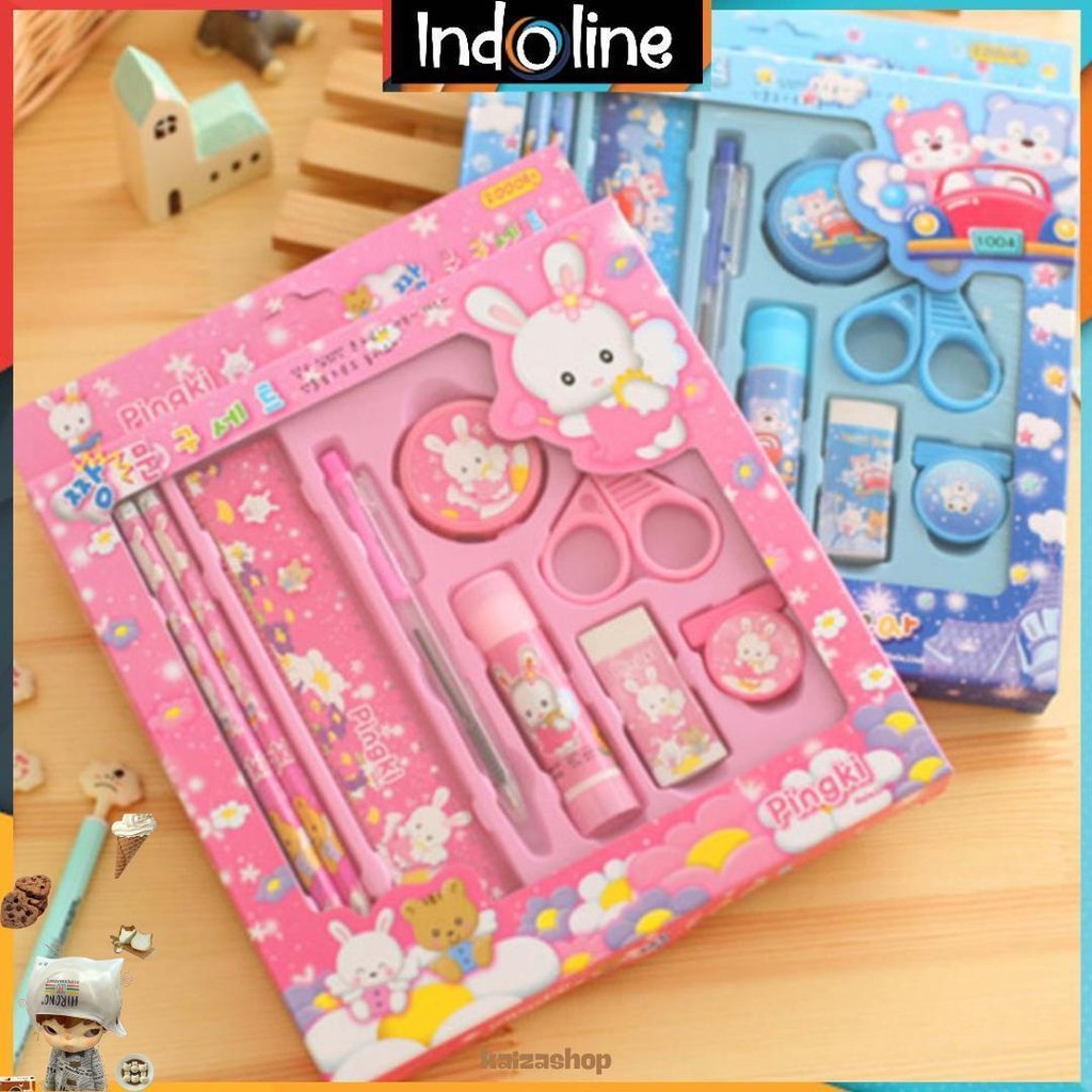 

Paket Alat Tulis Stationery Set Set 9 In 1 Mini Karakter Set Alat Tulis Anak Kado Souvenir Import Cod Murah