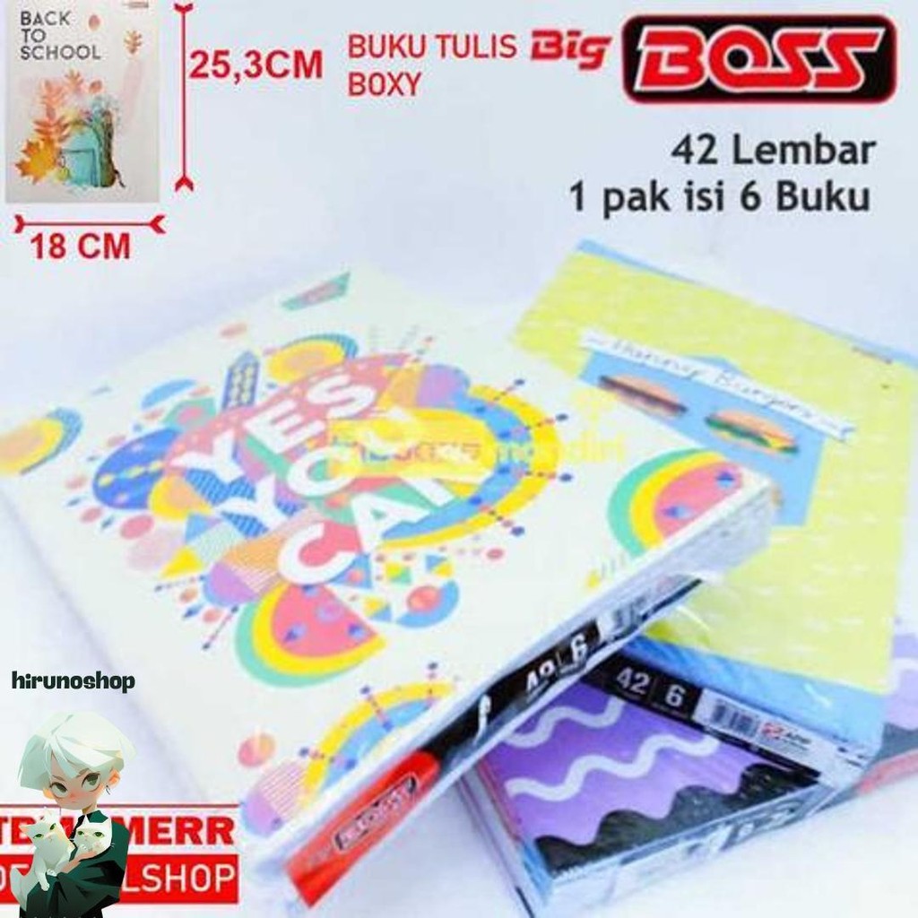 

Buku Tulis Big Boss Pack Eb 42 Isi 6 Boxy Cod
