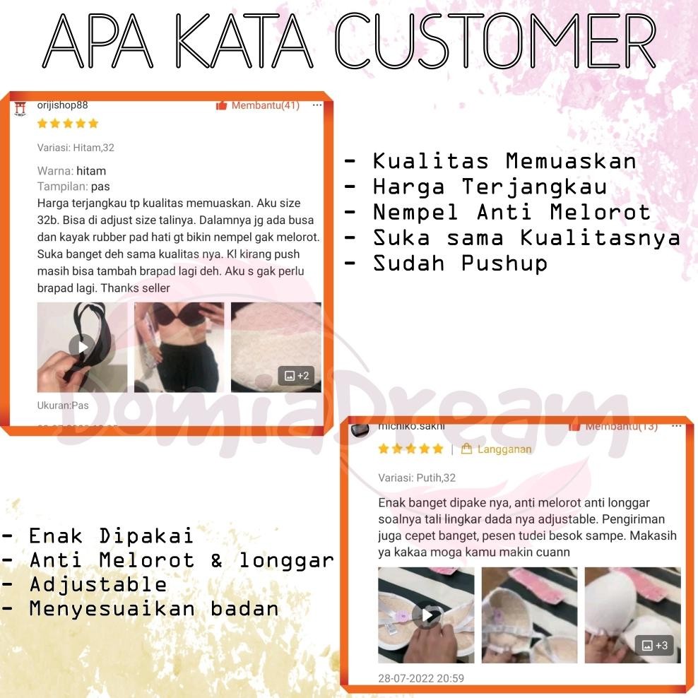 TW39 Bra Wanita Push Up Bra Kawat Busa Tebal Lembut Bra Korea Free Sepasang Tali Bening/Transparant 
