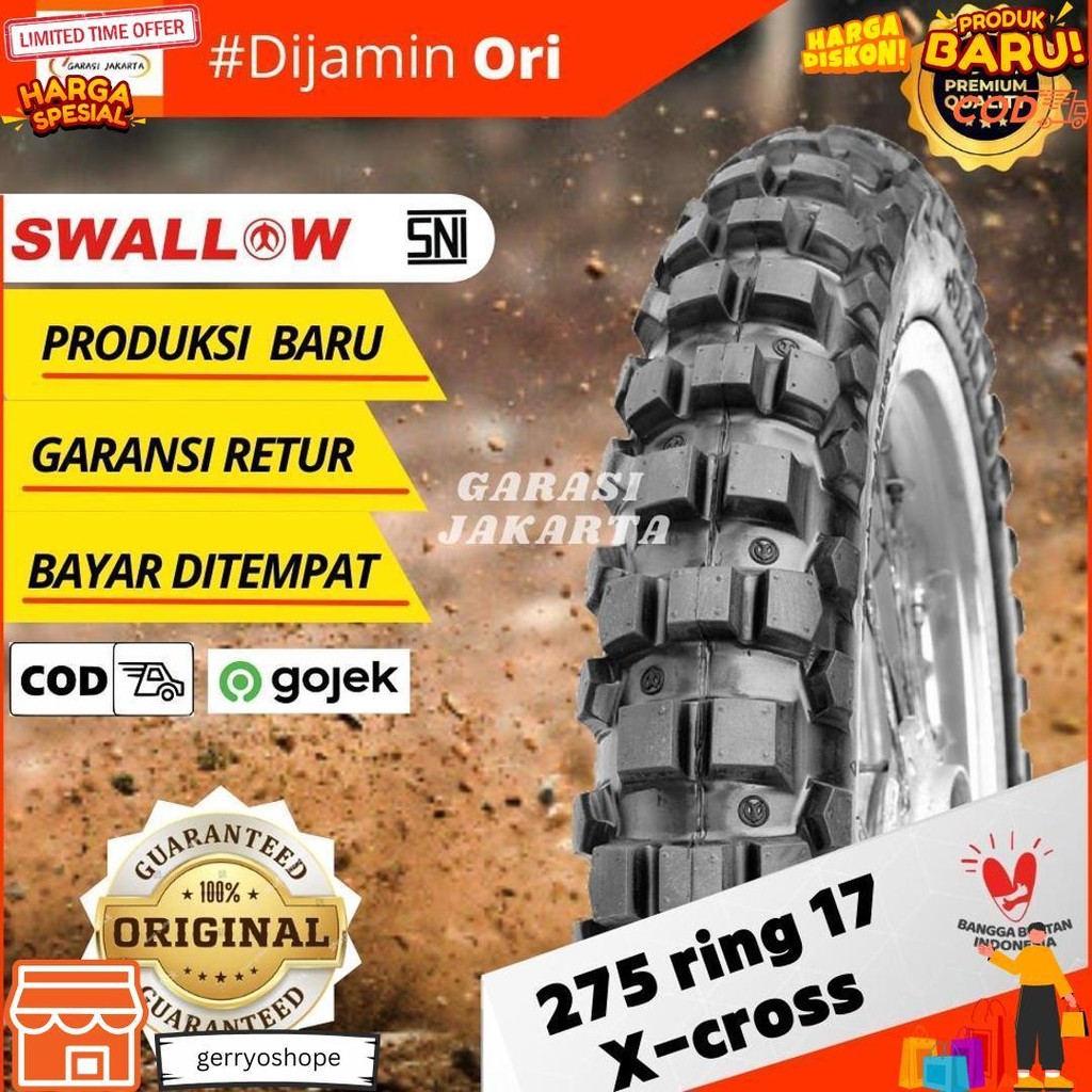 Ban Cross Trail Ring 17 275 Ban Luar Motor Ring 17 275 Ban Swallow Tahu Ring 17 275 Klx Crf Cod
