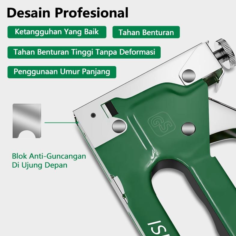 

TERLARIS Isku Staples Tembak Jok Motor/Stapler Tembak Kayu Gun Paku Steples Tembak 3 In 1 Tacker Bisa 3 Jenis Staples ew-98
