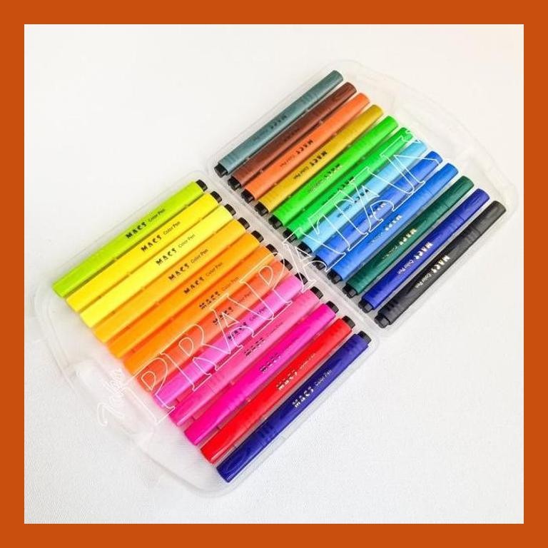 

[ PERALATAN LUKIS / GAMBAR ] MACS COLOR PEN 24 WARNA / MARKER SPIDOL COD