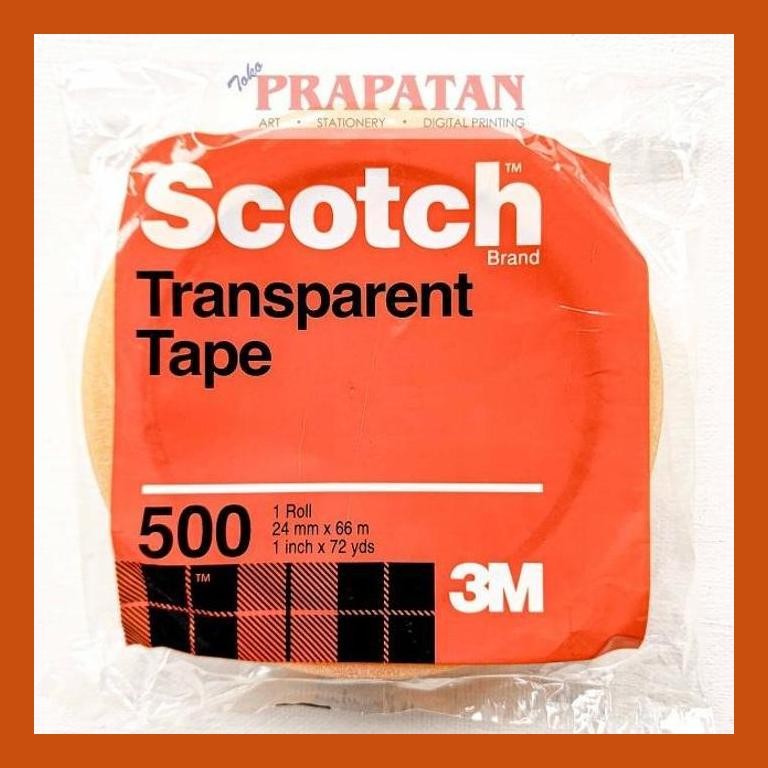 

[ PERALATAN LUKIS / GAMBAR ] SCOTCH TRANSPARENT TAPE 500 24MM | ISOLASI BENING | SELOTIP SIAP KIRIM