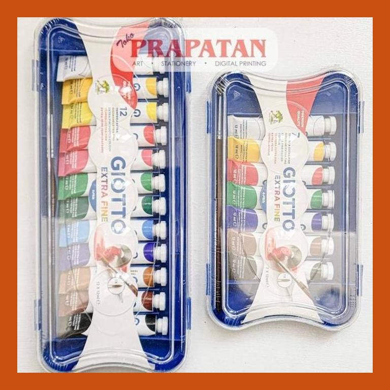 

[ PERALATAN LUKIS / GAMBAR ] GIOTTO GOUACHE EXTRA FINE TUBE SET | CAT GOUACHE PACKING AMAN