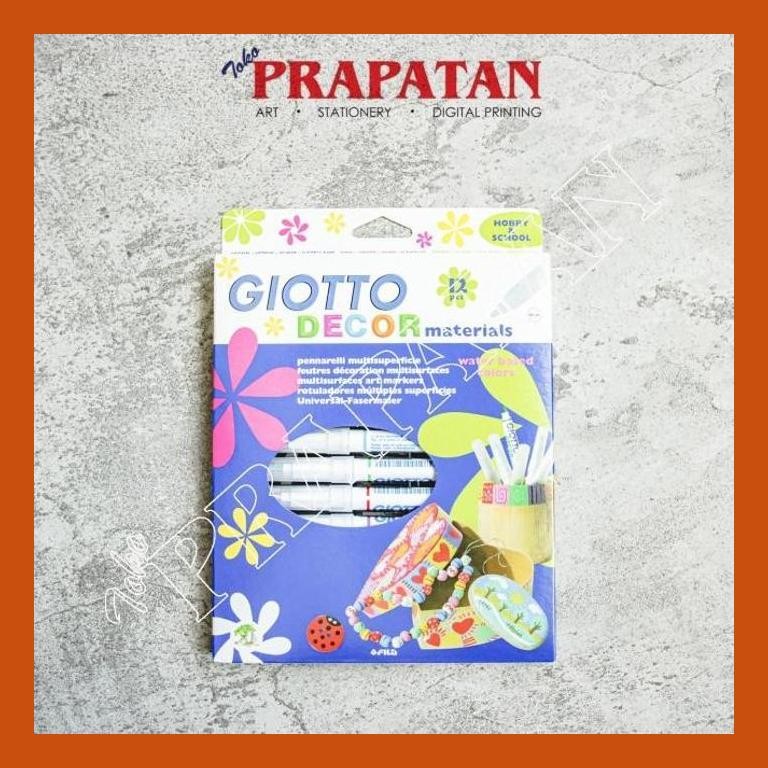 

[ PERALATAN LUKIS / GAMBAR ] GIOTTO DECOR MATERIALS SET 12 COLOUR / MULTISURFACES ART MARKERS GOOD QUALITY