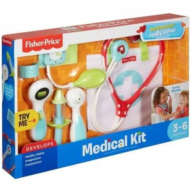 MEDICAL KIT FISHER PRICE ELC MAINAN EDUKASI DOKTER STETOSKOP KADO ANAK