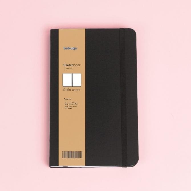 

bukuqu Sketchbook A5 200 gsm Hardcover - Portrait - Notebook gambar/ Lukis/ Cat Air tebal Kertas Putih