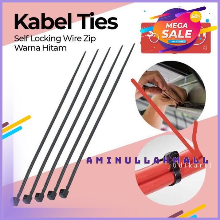 

KABEL TIES SELF LOCKING WIRE ZIP CABLE ORGANIZER 100MM FREE ONGKIR