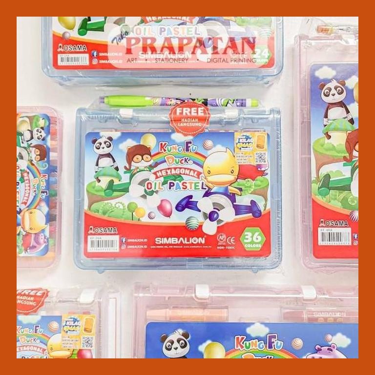 

[ PERALATAN LUKIS / GAMBAR ] SIMBALION KUNGFU DUCK HEXAGONAL OIL PASTEL SET | CRAYON MINYAK GOOD QUALITY