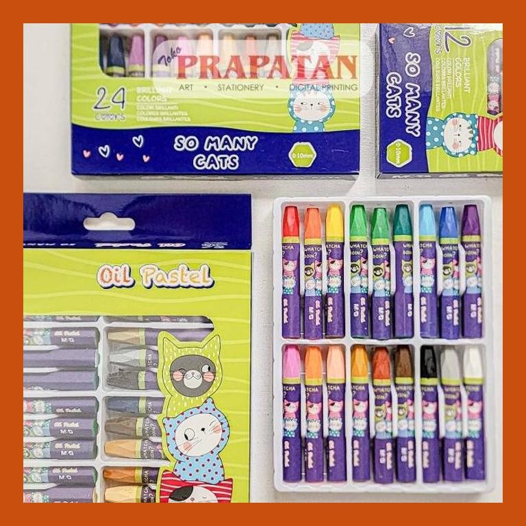 

[ PERALATAN LUKIS / GAMBAR ] M&G SO MANY CATS OIL PASTEL AGM900 | CRAYON MINYAK COD