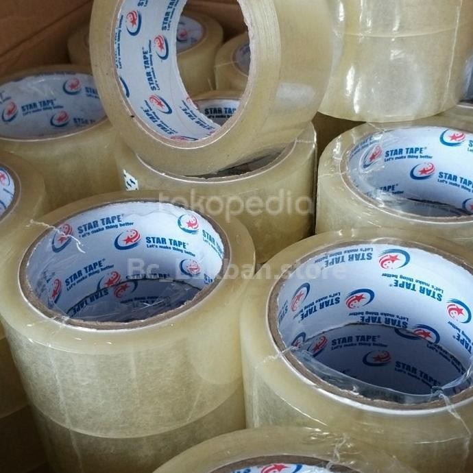

LAKBAN BENING (1 DUS) LENGKET STAR TAPE KUALITAS TERBAIK MURAH 90Y LN