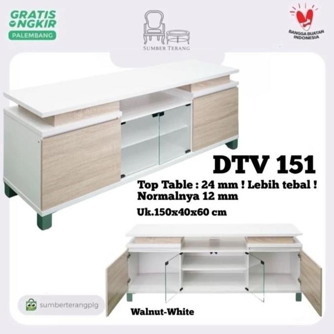 Buffet Tv DTV 150 cm Meja TV Rak TV Credenza Meja Al Serbaguna