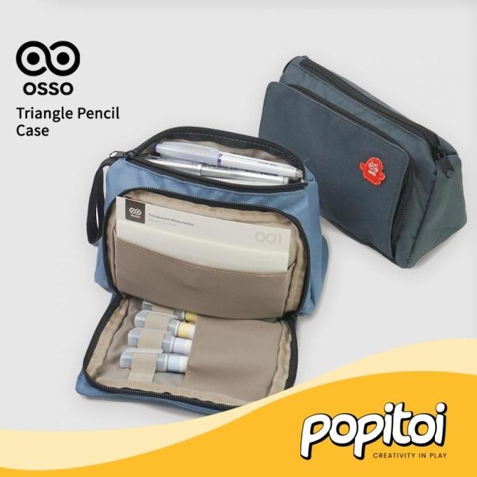 

BEBAS ONGKIR - OSSO Triangle Jumbo Pencil Case Kotak Tempat Pensil