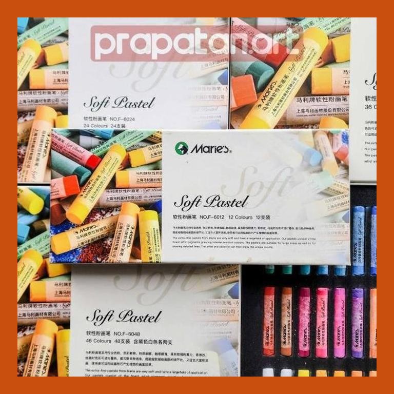 

[ PERALATAN LUKIS / GAMBAR ] MARIES SOFT PASTEL F-6012~6048 | PASTEL HALUS COD