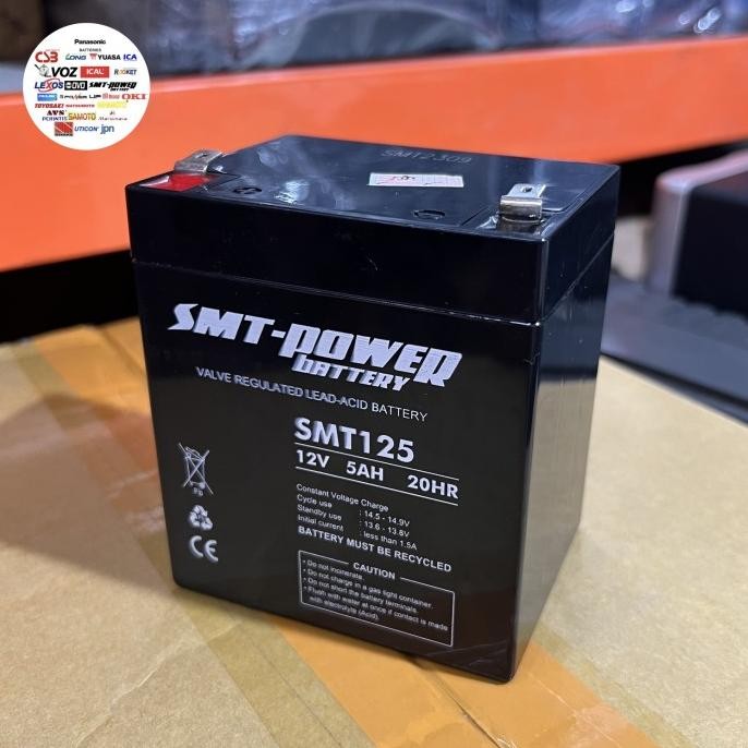 Aki Ups Smt Power 12V 5Ah Baterai Ups Aki Kering Batere Ups Accu Vrla Original Dan Terlaris