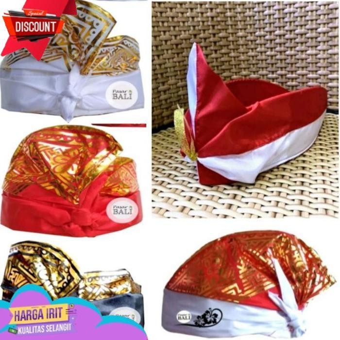 Diskon Udeng bando ikat kepala blangkon merah putih karnaval prada bali bandana headband slayer all 