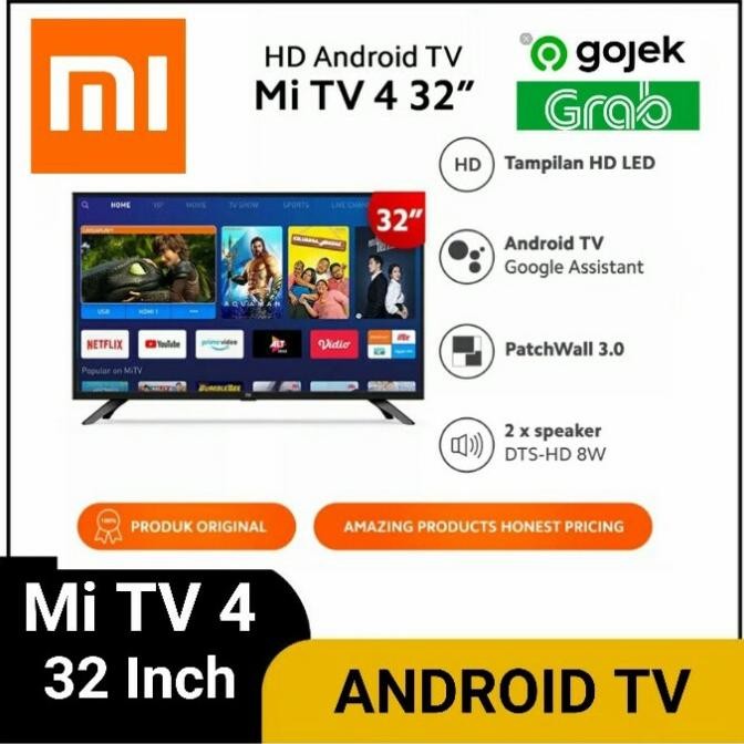 BEBAS ONGKIR - XIAOMI ANDROID TV 32 INCH XIAOMI MI TV 4 32" SMART TV 32 INCH xiomi