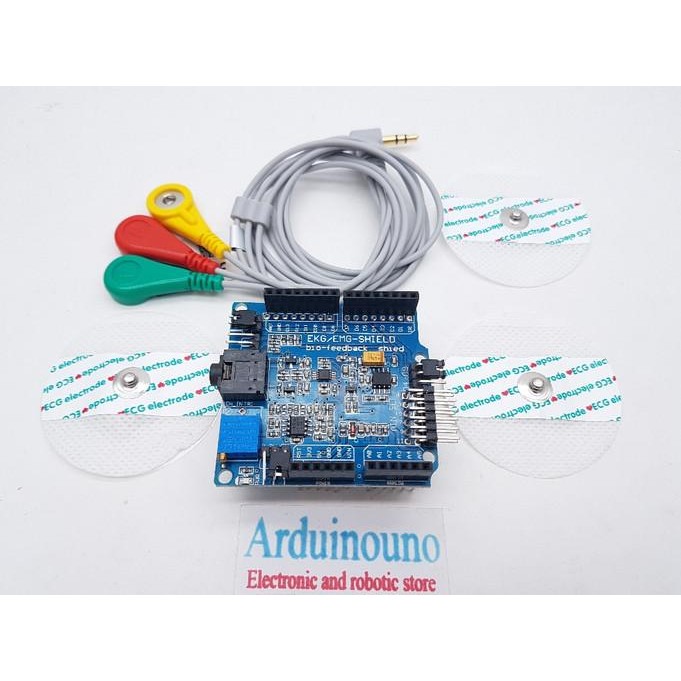 ECG / EKG / EMG Shield for Arduino with Cables and Electrodes sensor