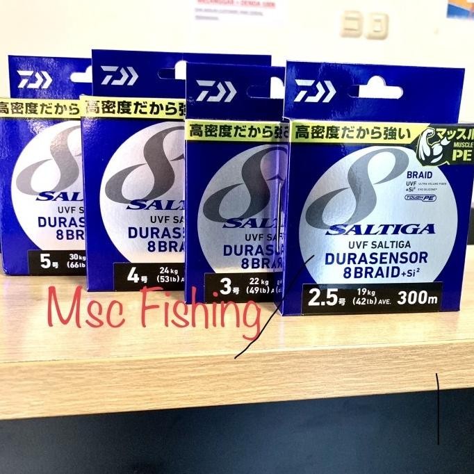 TERMURAH - Senar PE Daiwa SALTIGA UVF DURASENSOR X8+12 300M PE 2.5, 3, 4, 5