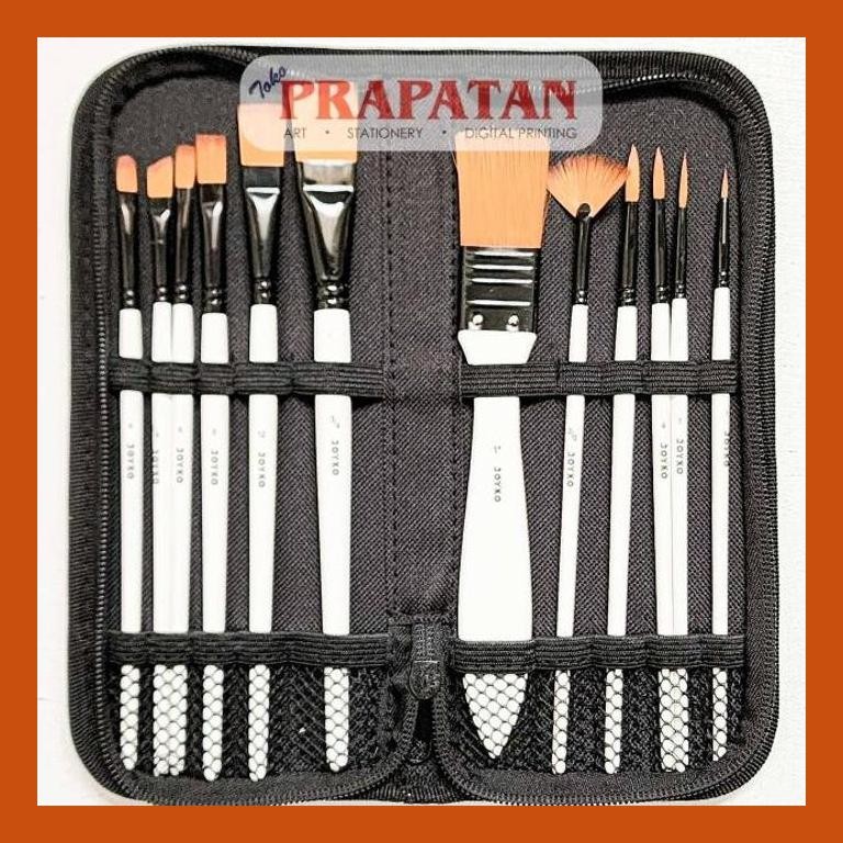 

[ PERALATAN LUKIS / GAMBAR ] KUAS LUKIS SET JOYKO BRS-18 | PAINT BRUSH SET PACKING AMAN