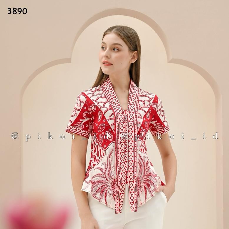 CR - Baju batik wanita / atasan batik cewek / seragam batik kantor / blouse katun batik modern 292 p