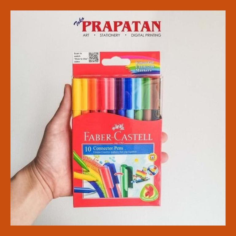 

[ PERALATAN LUKIS / GAMBAR ] FABER CASTELL 10 CONNECTOR PEN / COLOURFUL CONNECTOR MARKERS COD