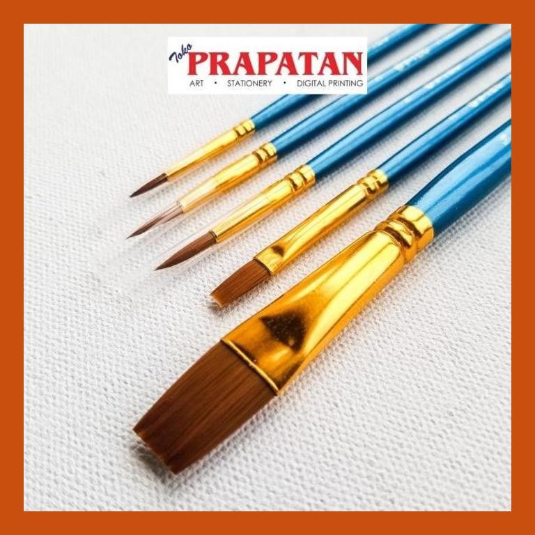 

[ PERALATAN LUKIS / GAMBAR ] KUAS LUKIS V-TEC SET 5 PCS VT600/5 / V-TEC PAINT BRUSH PACKING AMAN
