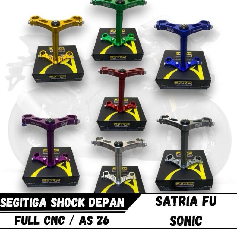 SEGITIGA SHOCK DEPAN DRAG AS 26 JRP STABILIZER SEGITIGA GARPU DEPAN CNC SATRIA FU SONIC