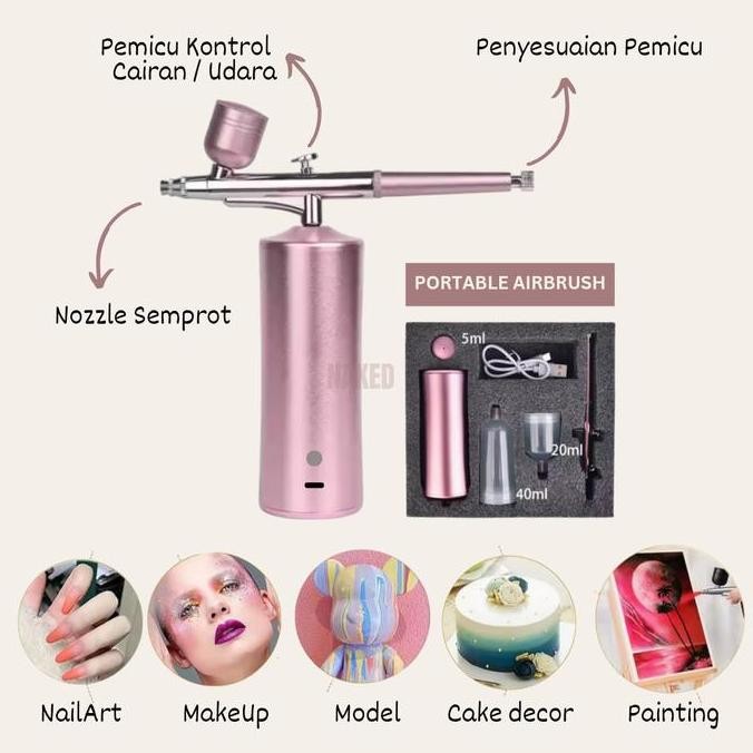 TERLARIS - Nail Airbrush Portable Compressor Gun Ombre Nails