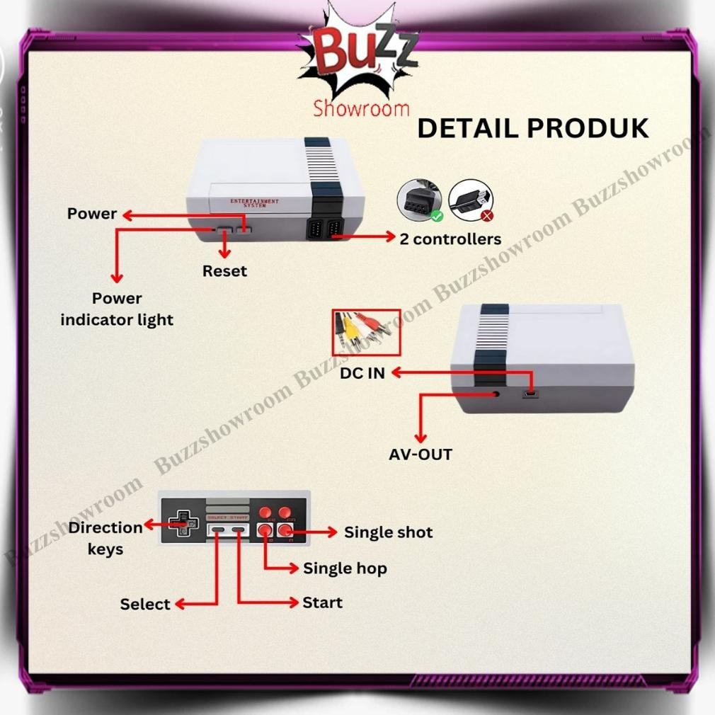 Super Sale Nitendo NES 620 jadul game mario bomberman Retro Mini Classic Games Original