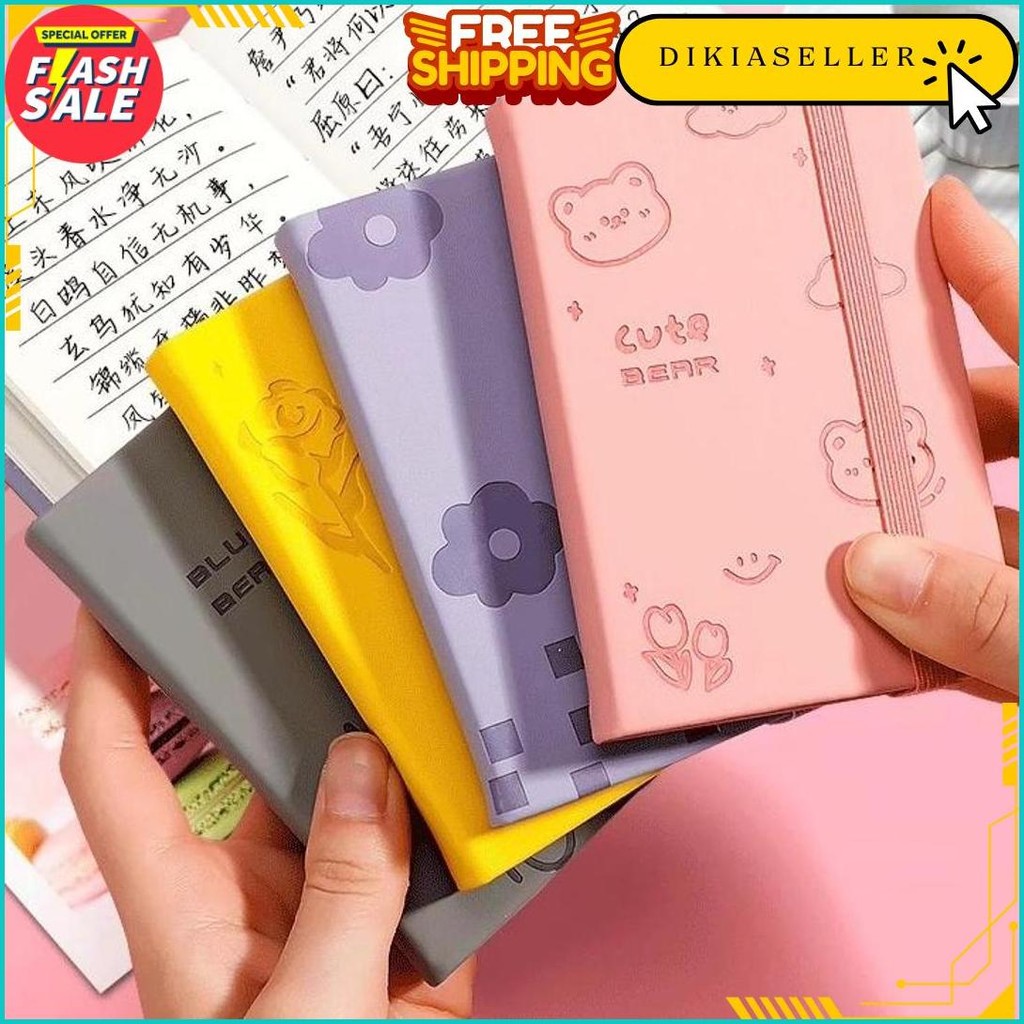 

96 Lembar Notebook A7 Warna Warni / Buku Catatan Anak Lucu Aesthetic / Diary Mini Portable Notebook Kantor Original Produk