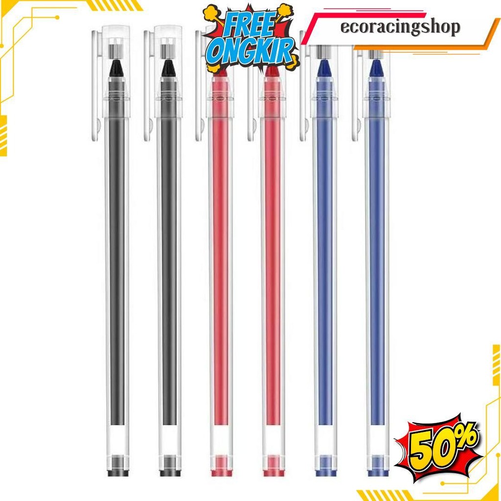 

(Bisa Cod) 50-100Pcs Pena Gel Berkapasitas Besar, Jarum Tabung, Pena Air Karbon 0,5Mm, Pena Ujian Siswa, Pena Tanda Tangan Stationery Terlaris