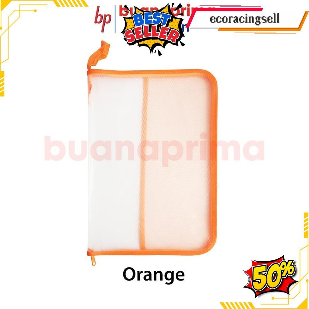 

Map Sleting Jala Folio Zipper Jaring Plastik Tas Resleting F4 Document Bisa Cod